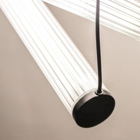 Zuma Line 1238 - Lustră suspendată LED dimabilă pe cablu COMO LED/64W/230V 2700-6500K, neagră, cu telecomandă