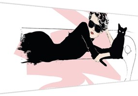 Tablou - Doamnă de modă (120x50 cm)