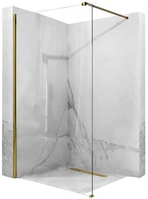Rea Aero perete de duș 90 cm auriu luciu/sticla transparentă REA-K8442