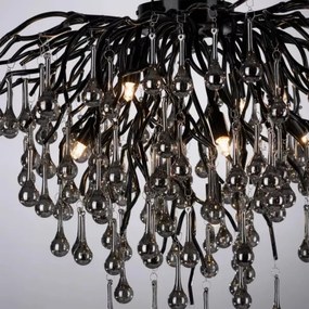 Paul Neuhaus 8091-18 - Lustru aplicat ICICLE 9xG9/40W/230V Ø 50 cm, negru