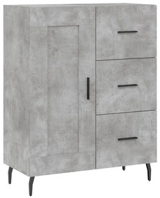 vidaXL Servantă, gri beton, 69,5x34x90 cm, lemn compozit