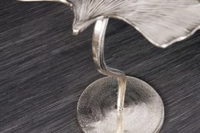 Masuta auxiliara cu aspect deosebit Ginkgo Leafs 53cm, argintiu