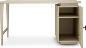 Birou Design LUX, Lemn, Rattan, Borchard stejar albit