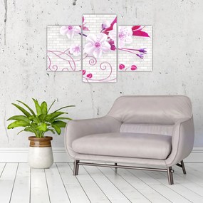 Tablou cu creangă înflorită (90x60 cm)