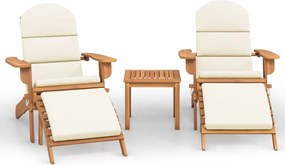 vidaXL Set mobilier de grădină Adirondack, 3 piese, lemn masiv acacia