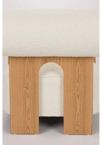 Fotoliu bej cu tapițerie din țesătură bouclé Oolong – Zuiver