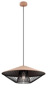 Redo 01-3009 - Lampă suspendată pe cablu GRILL 1xE27/42W/230V Ø 49,5 cm, negru/maro