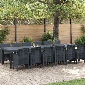 vidaXL Set de Dining pentru Grădină 13 pcs Antracit Mari
