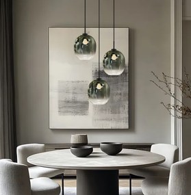 Lampă suspendată pe cablu MIRROR 3xE27/14W/230V verde fumuriu