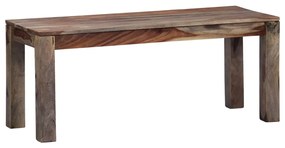 247472 vidaXL Bancă, gri, 110 cm, lemn masiv de sheesham