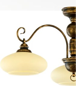 Brilagi - Lustră montată pe tavan MOLLERO 3xE27/15W/230V Ø 84 cm bronz/patină
