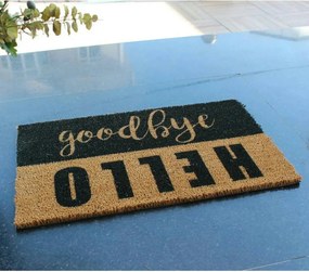 Covor intrare HELLO GOODYE, 70x40 cm, forma dreptunghiulara, fibra de