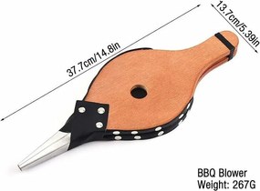 Pompa manuala pentru semineu/gratar Master Grill & Party MG119, 37,7 cm, Design vintage, Maro