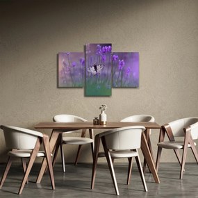 Tablou - fluture în lavandă (90x60 cm)