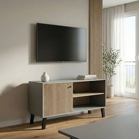 Comoda TV Tuscara, nuanta sonoma-antracit, 100 x 40 x 51 cm