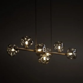 Lustră suspendată pe cablu LAVA 7xG9/8W/230V bej/bej fumuriu