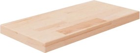 vidaXL Poliță, 40x20x2,5 cm, lemn masiv de stejar netratat