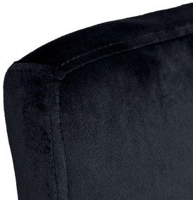 ShopJK SCAUN DE BAR ARAKO BLACK VELUR  NEAGRĂ