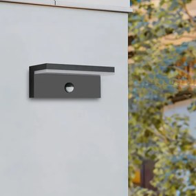Brilagi-LED Aplica de exterior cu senzor TESSI LED/10W/230V neagră IP54