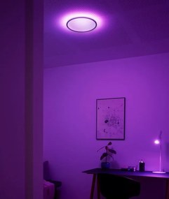 Plafoniera LED RGB CCT, IP54 Liva Smart negru, 36cm