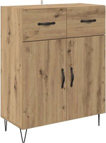 vidaXL Bufet Stejar Artizanal 69,5 x 34 x 90 cm Lemn compozit