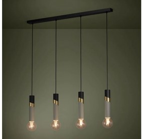 Lustră pe cablu Eglo 39936 CEDRAL 4xE27/40W/230V negru/auriu