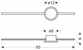 Aplică LED de perete BATUTA, 12W/230V, aurie