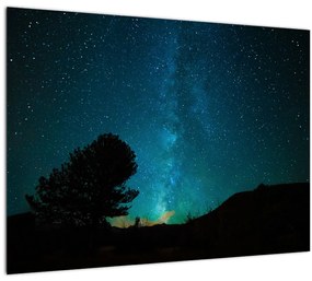 Tablou cu cerul nocturn și stele (70x50 cm)