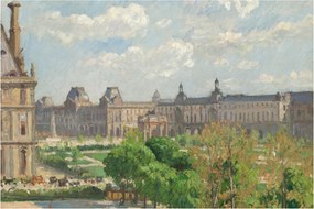 Tablou - Camille Pissarro, Place du Carrousel, Paris, reproducere (90x60 cm)