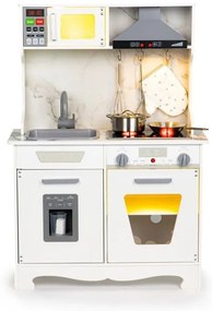 Bucătărie din lemn pentru copii cu efecte luminoase și sonore + accesorii