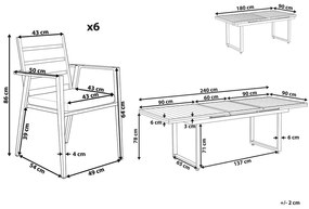 Set mobilier de grădină Valerian/Tavia (Negru + gri) . 1076305