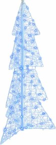 vidaXL Brad de Crăciun cu 100 LED albastru 120 cm Acril