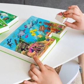 Puzzle Lumea subacvatica Hubelino (35 piese)