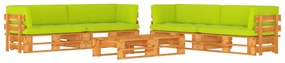 3067031 vidaXL Set mobilier paleți, 6 piese, maro miere, lemn de pin tratat