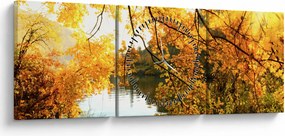 Tablou - Copac de toamnă (cu ceas) (90x30 cm)