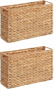 vidaXL Coșuri pentru reviste 2 pcs natural 39 x 14 x 25 cm