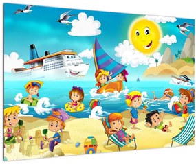 Tablou -Ziua la plajă (90x60 cm)