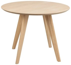 Masă de dining rotundă cu blat cu aspect de lemn de stejar ø 100 cm Townsville – Actona