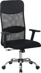 Scaun birou ALEX, negru, stofa/plasa, 68x61x108/118 cm