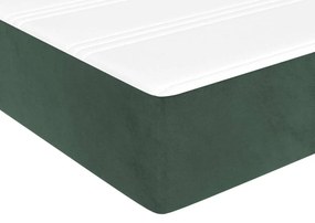 Pat box spring cu saltea, verde inchis, 100x200 cm, catifea Verde inchis, 35 cm, 100 x 200 cm