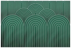 Tapet model de curcubeu verde Mid-Century