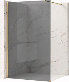 Paravan de dus Rea Flexi Grey / Brush Gold 90