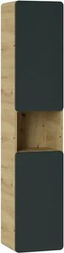 Dulap coloana suspendat 35 cm cu 2 usi Comad Aruba gri cosmos si stejar Craft