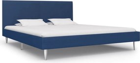 vidaXL Cadru de pat, albastru, 180 x 200 cm, material textil