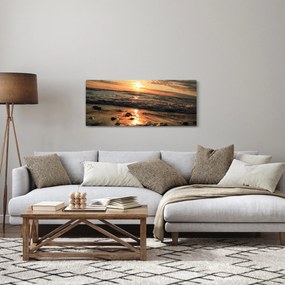 Tablou - Apus de soare, ocean (120x50 cm)