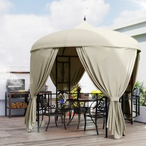 Outsunny Foisor de Gradina Rotund de 3(m), Gazebo Elegant | Aosom Romania