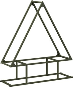 vidaXL Suport pentru lemne de foc Verde măsline Oțel laminat la rece