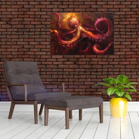Tablou - Octopus, pictură în ulei (90x60 cm)