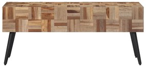 358523 vidaXL Bancă, 110x35x45 cm, lemn masiv de tec reciclat