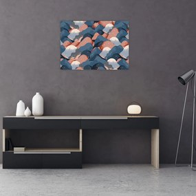 Tablou pe sticlă - Valuri și dealuri (70x50 cm)